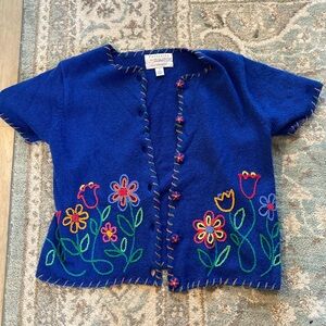Hand embroidered cardigan